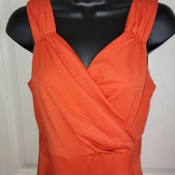Grace Karin Nwt orange fit and flare dress size Medium - Picture 5 of 7